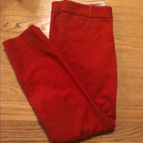 J. Crew Pants - J Crew red-orange Minnie Crop Stretch pants